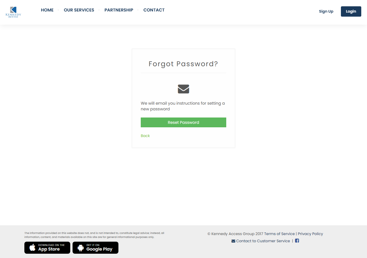 Step 2: Forgot Password